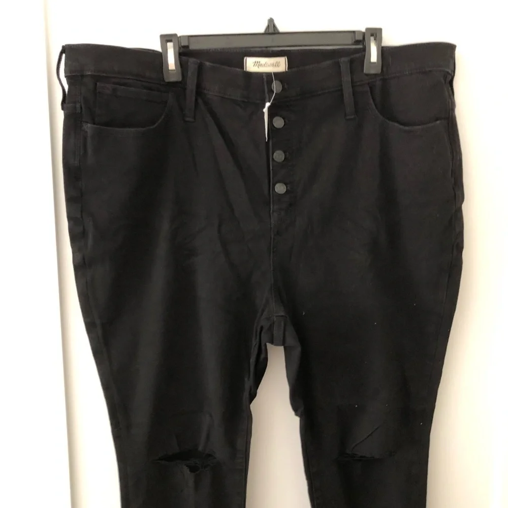 Madewell Black Petite 10" High-Rise Roadtripper Jeans 36P - Picture 6 of 13